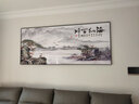 宜巢新中式客厅装饰画沙发背景墙壁画字画横幅大气山水挂画 07款海纳百川 【镶钻】210*90CM立体加钻画 实拍图