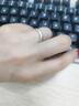 刻字999足银戒指女男闭口素圈尾戒光面情侣戒指实心宽版欧美风 【开口】宽约4mm弧面 开口调节款 实拍图