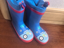 lemonkid儿童雨鞋高筒女童男孩防水防滑橡胶雨靴学生水鞋 蓝色机器人 27 实拍图