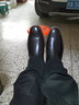 德赛（Desai）高帮男士切尔西靴头层牛皮英伦风复古马丁靴商务休闲潮流男鞋 黑色 40码  实拍图