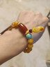 欧采妮蜜蜡手串天然琥珀老蜜蜡圆珠和田玉碧玉多宝手链七夕送情人节礼物 A4309平安扣多宝手串 实拍图