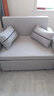 翼度空间坐卧两用床铁 实木沙发床多功能两用 客厅书房折叠床沙发变床组合 浅灰色1133-37 外径1.15米海绵款 无储物 单人位 实拍图