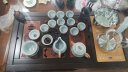 Seven Potters 茶具套装紫砂功夫茶具茶杯茶壶黑檀木茶盘乌金石茶托四合一电炉 款二：黑檀双龙汝窑浮雕套装 1件 实拍图