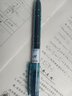 東米东米宝特瓶矿泉水中性笔932学生用按动笔CS头大容量巨能写刷题笔黑色水笔0.5mm按压笔考试笔 透明蓝/黑色1支 实拍图