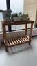 康朗达 花架子实木碳化阳台简约落地木质多层花架多肉绿萝花架小花盆架子 双层 长60 宽25 高55 实拍图