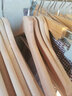 访客（FK）实木衣架无痕晾衣架防滑衣服挂架宽肩西服衣撑家用晾衣架子 原木色圆钩-10支装 实拍图
