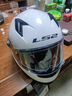 LS2摩托车头盔男女全盔四季赛车防雾3C跑盔卡丁车四季安全帽FF358 闪光白(赠防雾贴+头套) XL(建议57-58头围） 实拍图