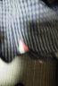 TOMMY HILFIGER男装保暖棉羊绒混纺休闲格纹尖角扣合身长袖衬衫外套28438 蓝灰格子0MS S(推荐：120-135斤) 晒单实拍图
