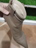 百思图冬商场新款细高跟时装靴牛皮革及踝靴尖头女短靴RRJ6BDD3 浅啡 36 晒单实拍图