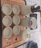 瓷牌茗茶具 汝瓷茶具泡茶器全套家用功夫茶具办公室送人茶道瓷器整套 《御煌盖碗》六杯10件+茶道茶盘 实拍图