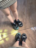 靖话欧货老爹鞋女2026春夏季新款小个子增高6cm休闲鞋百搭时尚运动鞋 黑色 单层 37 (235mm) 实拍图