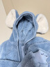 papa爬爬秋冬新款男女宝宝动物造型爬服抱抱绒连体衣婴儿保暖哈衣 浅蓝 90cm 实拍图