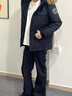 波司登（BOSIDENG）【反季】冬季极寒羽绒服鹅绒于适同款男女情侣款短款大毛领外套 黑色8056 1 S 160/84A 体重110-130斤卡码拍大 实拍图