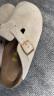 Devo Life的沃软木拖鞋包头半拖情侣款休闲法式拖鞋 3624 灰色反绒皮 38 晒单实拍图