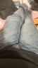 真维斯（Jeanswest）王一博代言牛仔裤男秋冬新款天丝舒适修身直筒高端潮牌休闲裤子男 蓝灰+蓝色【天丝厚款组合】 38 码(2尺9) 【建议175-190斤】 实拍图