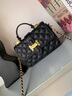 viney牛皮斜挎包包女包高级感手提链条包生日礼物送女友老婆 【极夜黑】实用高级感洋气单肩小包 轻奢小众时尚百搭休闲品牌小方包 实拍图