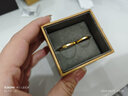 明牌珠宝黄金戒指男女款 足金古法平安无事戒素圈对戒礼物AFM0156工费150 戒指 14号 约1.94克 实拍图