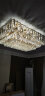 伦西亚（LUNXIYA）后现代轻奢水晶客厅灯现代大气卧室餐厅长方形吸顶灯中山灯具大全 透明水晶长方形100*70cm+三色LED 晒单实拍图