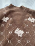 百图betu女装冬季新款毛衣时髦拼接两件式宽松高领毛衫女2311T45 咖啡色 M 晒单实拍图