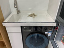 佳恋雅（JIALIANYA）定制现代阳台洗衣机一体柜组合浴室柜洗漱洗手台洗脸盆实木带搓板 95【右盆】 实拍图