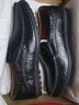 双星八特2025秋冬新款皮鞋男商务正装皮鞋男士英伦休闲鞋青年时尚简约百搭 黑色-WDSM-78033 40 实拍图