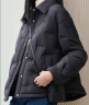 坦博尔羽绒服女短款轻薄衬衫领女士保暖外套时尚TD237232 黑色 170  实拍图