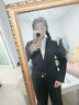 汐蔓娇职业装女装套装小西装外套女秋冬款职场面试正装时尚气质工作西服 华北仓直发(黑色西装+裤子+衬衫） 4XL 码(重140-150) 实拍图