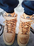 耐克（NIKE）官方男鞋女鞋 冬季新款运动鞋AF1空军一号小麦色中帮板鞋休闲鞋 DJ9158-200 42.5 实拍图