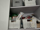 稻草熊日式杂物收纳筐家用零食玩具塑料收纳盒宿舍厨房浴室办公收纳篮 北欧白 中号【五个装】 实拍图