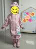 lemonkid儿童雨衣男童女宝宝雨披小学生雨具 蒂娜彩虹星星兔连体 XL 实拍图