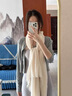 旅峰纯色棉麻围巾春秋薄款日系百搭披肩遮阳头巾文艺女士冬季旅游丝巾 米色 实拍图