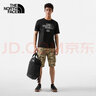 北面（The North Face）短袖T恤男女同款小熊帐篷露营宽松透气休闲半袖春夏新款 JK3/黑色 2XL /185 实拍图