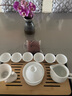 番易15Y茶碗带盖陶瓷泡茶用中号不烫手白瓷盖碗茶杯功夫茶具套装中式 陶瓷玉兰杯12件套 实拍图