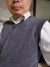恒源祥男装2022秋冬新款中年毛线背心男士V领纯色加厚羊毛背心无袖针织 中灰 加厚 XL 恒源祥 52/115/175 建议（145-160斤） 实拍图