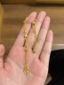 周六福（ZLF）母亲节礼物  珠宝黄金手链女圆珠双链转运珠金珠相连心形 计价 16cm+尾链2cm- 5.83g 晒单实拍图