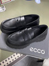 爱步（ECCO）厚底乐福鞋女倪妮同款英伦风一脚蹬厚底增高牛皮女鞋 踪迹220723 黑色22072301001 35 （尺码偏小） 实拍图