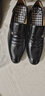 老人头男鞋秋冬季正装男士皮鞋新款西装鞋英伦尖头漆皮商务鞋皮鞋 平跟款-黑色 42 实拍图