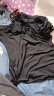 品牌断码运动短袖T恤男夏季大码冰丝衣男装宽松速干上衣薄款体恤 AD2021黑色 XL 晒单实拍图