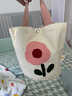 诗悦兔包包女帆布可爱手提包学生手拎饭盒袋女外出小布包袋子 米色 实拍图