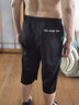 雅鹿冰丝七分裤男夏季男装男士运动速干短裤夏天宽松大码沙滩裤大裤衩 黑色 3XL 【建议体重145-165斤】 实拍图