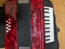 鹦鹉（YINGWU）手风琴键盘 中华老字号初学入门成人儿童专业演奏考级乐器 8贝司红色22键+大礼包 实拍图