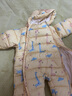 贝肽斯婴儿衣服宝宝连体衣保暖外出棉服冬季加绒加厚夹棉连帽哈衣 黄色长颈鹿 80 实拍图
