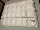 水星系列家纺100%羽绒被95白鹅绒被子静音被芯春秋季被单双人加厚保暖冬被学生 静音全棉羽绒被白色平格款 150x200特厚被（填充1500克鹅绒） 实拍图