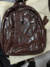 tushky品牌 双肩包女2024新款韩版潮百搭真皮休闲时尚软皮旅行包背包 棕色 晒单实拍图