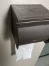 海立枪灰色卫生间厕所纸巾盒免打孔304不锈钢卷纸厕纸盒置物架76601Q 实拍图