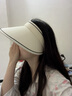 素锦初澜防晒帽子女夏季遮阳帽韩版防紫外线大檐遮脸太阳帽发箍UV空顶骑车 米色 UPF50+ 均码(55-60cm)含防风绳 实拍图