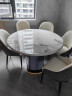 名物匠岩板餐桌椅组合带储物电磁炉一体多功能伸缩折叠桌 板木结合柜体桌[12mm岩板多色 120cm 单桌 晒单实拍图