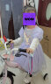 迪士尼（DISNEY）童装女童短袖连衣裙披风网纱公主礼服蓬裙子24夏DB421RE06紫120 晒单实拍图