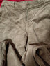 无印良品（MUJI）女式 木棉混灯芯绒直筒宽版裤 休闲阔腿裤子秋冬款 女款 BEE91C3A 米色 XL(165/74A) 实拍图
