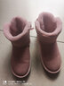 百丽童鞋冬季儿童靴子女童雪地靴时尚加绒棉鞋潮流短靴 粉色36码 实拍图
